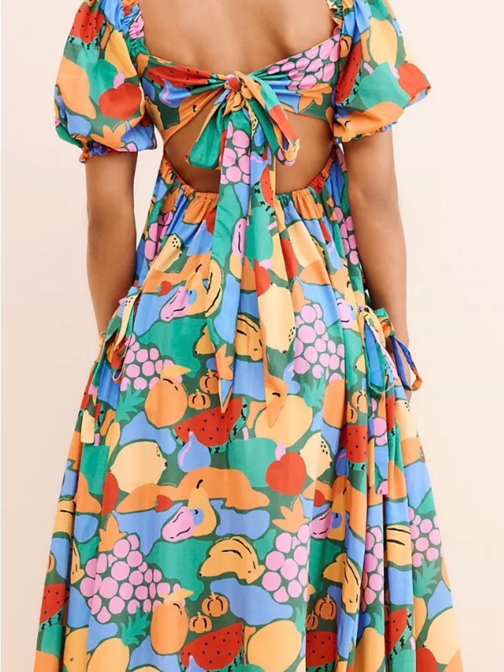 FARM Rio Multicolor Fruit-Print Smocked Maxi Dress - Picture 3 of 3